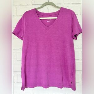 Basic purple cotton tee